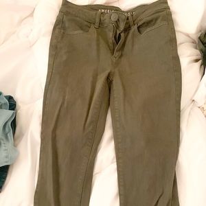Army Green Denim Pants